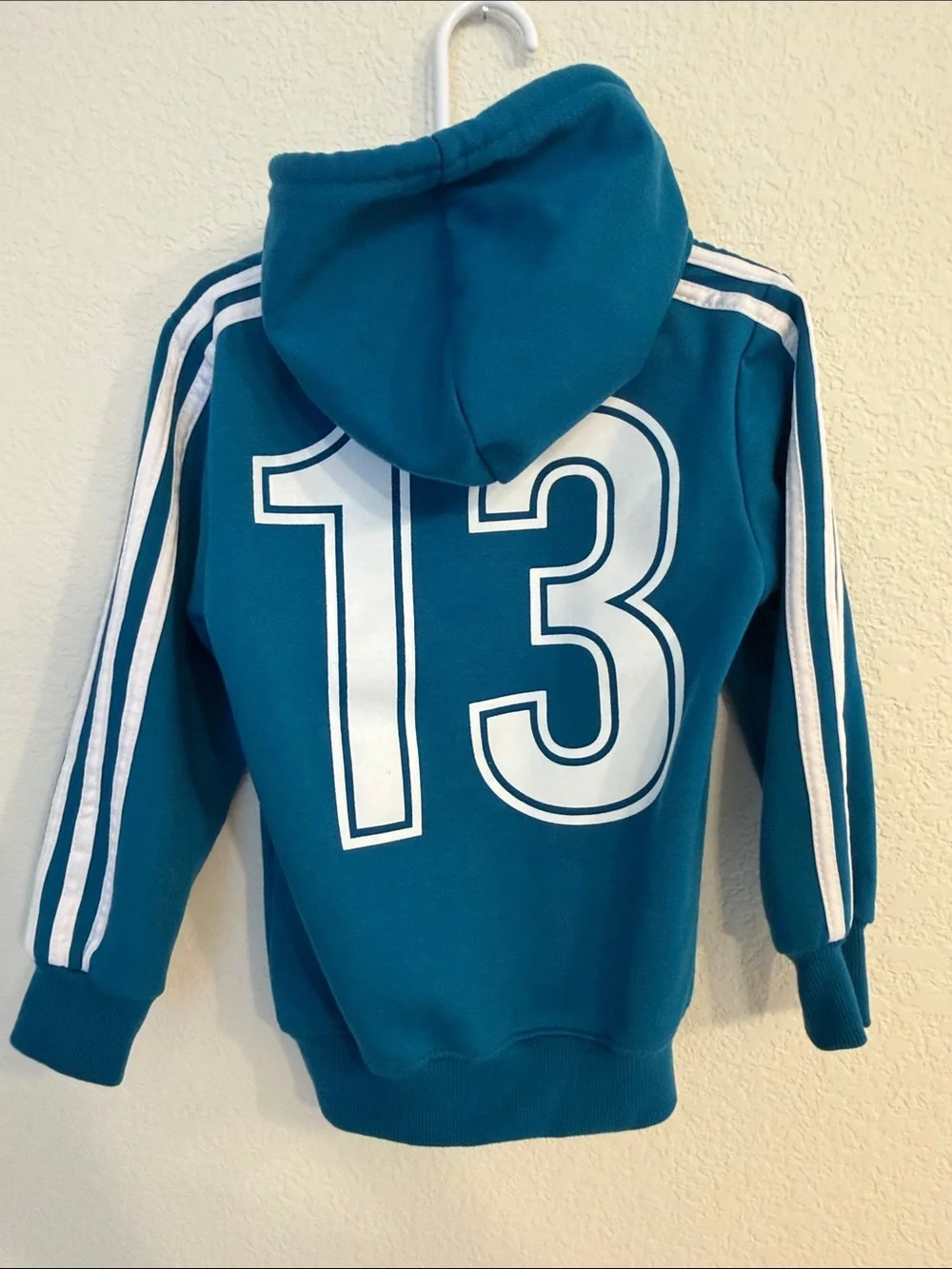adidas Kids Teal Blue Real Madrid Hoodie & Joggers Set